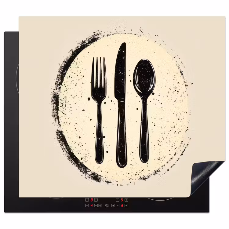 Protection plaque induction - Noir - Couverts - Rond — 1
