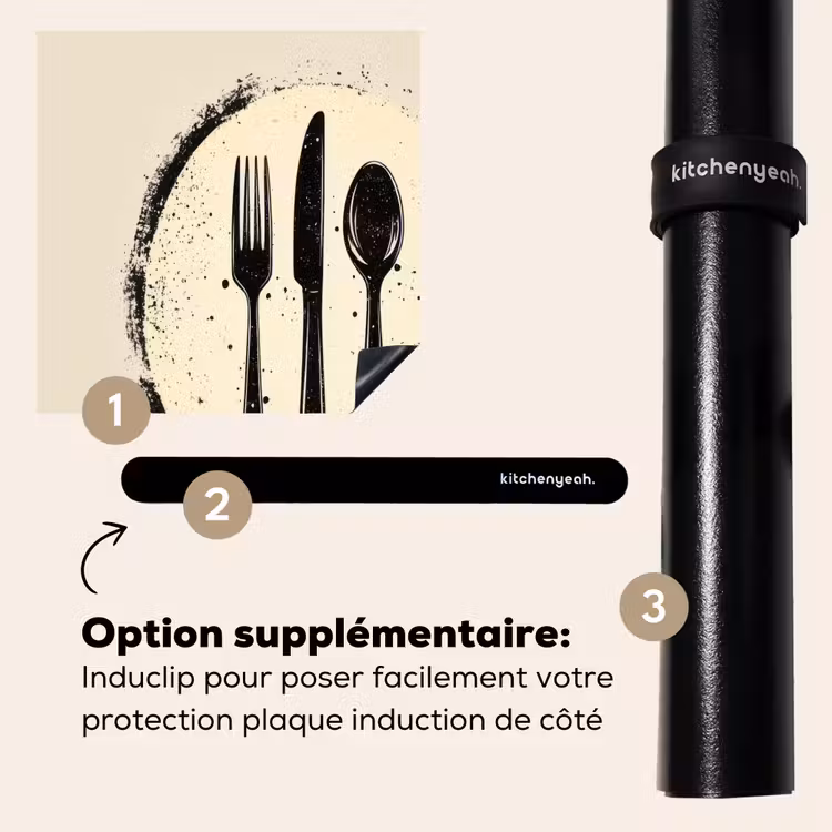 Protection plaque induction - Noir - Couverts - Rond — 8