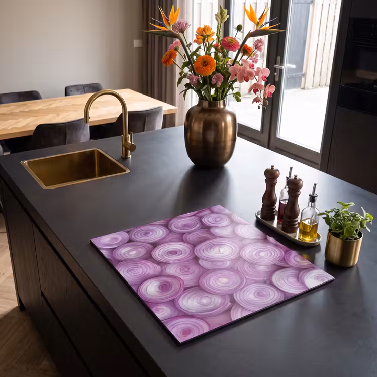 Protection plaque induction - Pourpre - Oignons - Gros plan — 2