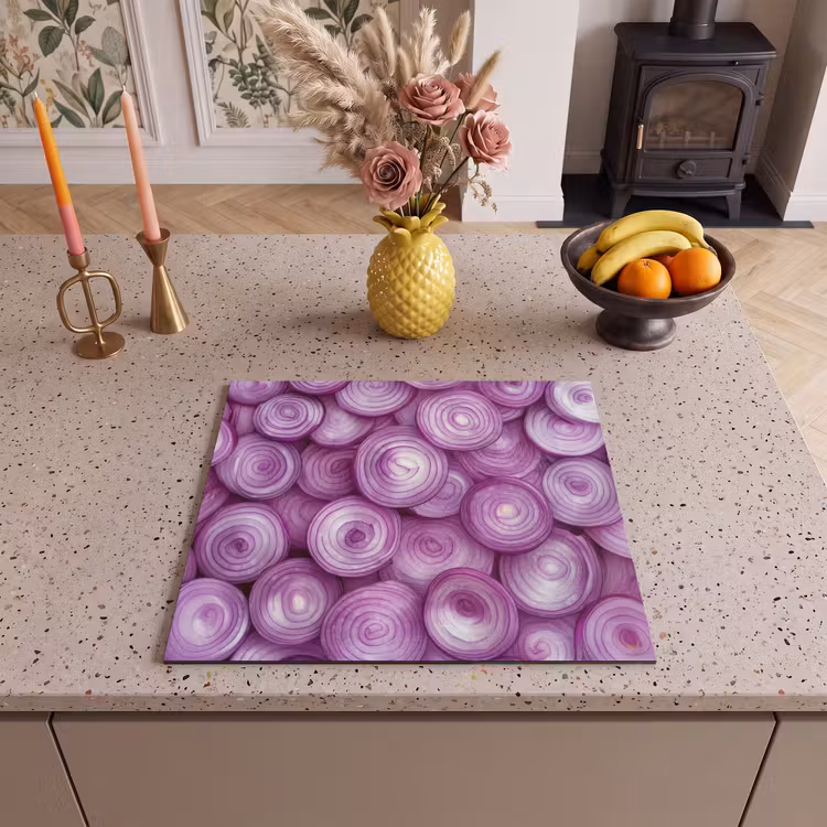 Protection plaque induction - Pourpre - Oignons - Gros plan — 3