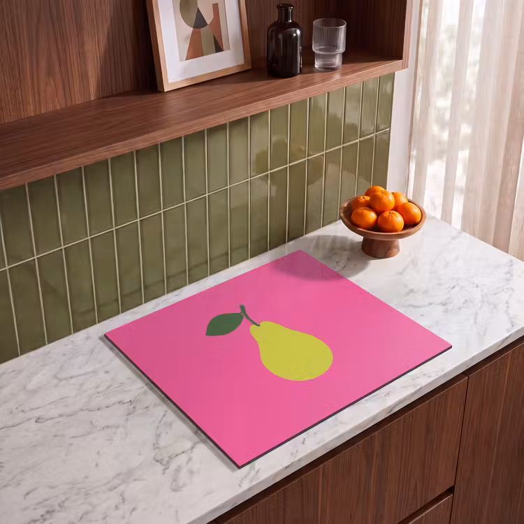 Protection plaque induction - Illustration - Fruit - Poire - Vert — 4