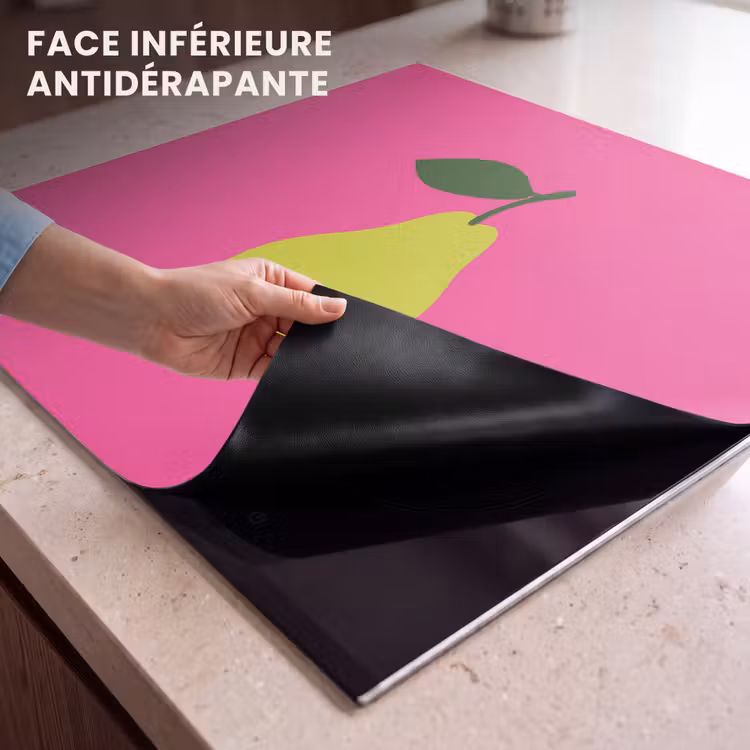 Protection plaque induction - Illustration - Fruit - Poire - Vert — 7
