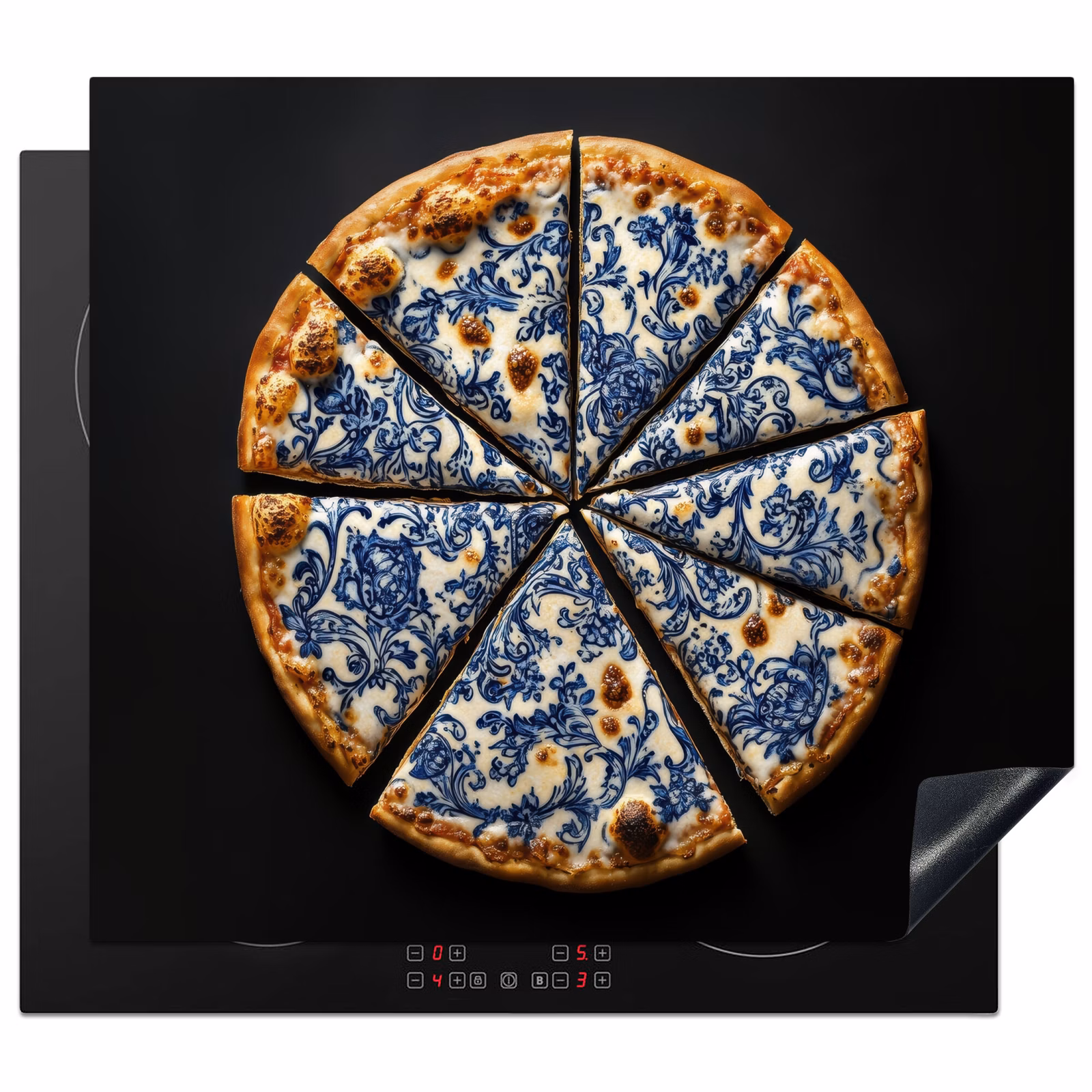 Protection plaque induction - Pizza - Alimentation - Bleu de Delft — 1