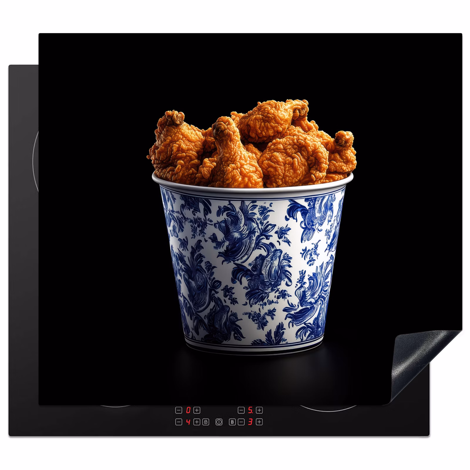 Protection plaque induction - Poulet - Seau - Bleu de Delft - Tasty — 1
