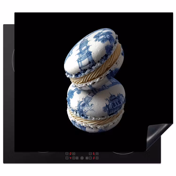 Protection plaque induction - Alimentation - Macarons - Bleu de Delft - Biscuits — 1