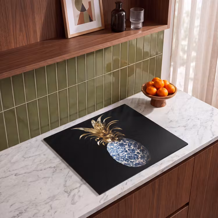 Protection plaque induction - Ananas - Motif floral - Or - Delftware — 4