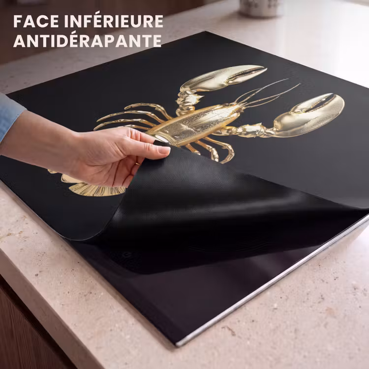 Protection plaque induction - Cancer - Or - Texture - Noir — 7