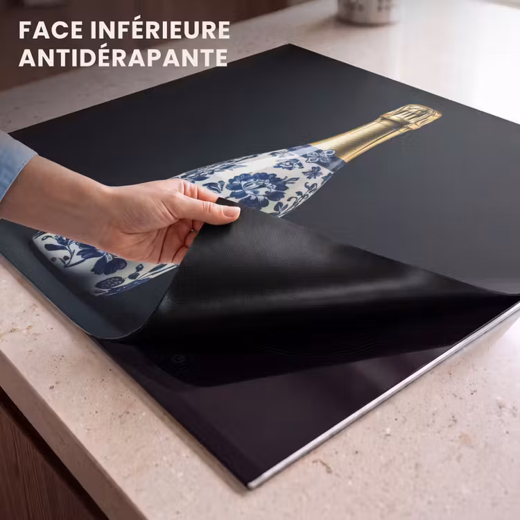 Protection plaque induction - Champagne - Fleurs - Or - Chic — 7