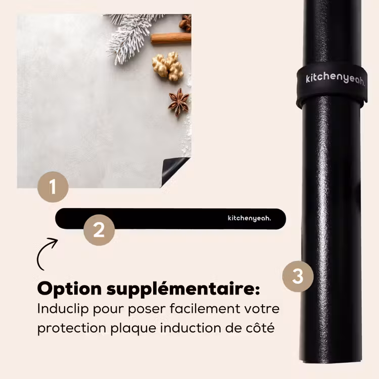 Protection plaque induction - Herbes - Hiver - Lait - Béton — 8