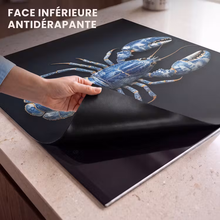 Protection plaque induction - Homard - Bleu de Delft - Bouclier - Robuste — 7