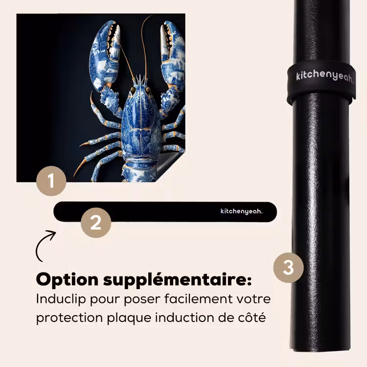 Protection plaque induction - Homard - Bleu de Delft - Bouclier - Robuste — 8