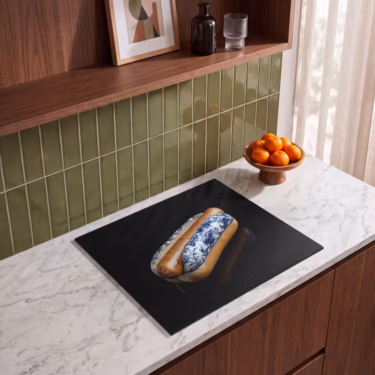 Protection plaque induction - Hot dog - Porcelaine - Bleu de Delft - Aliments — 4