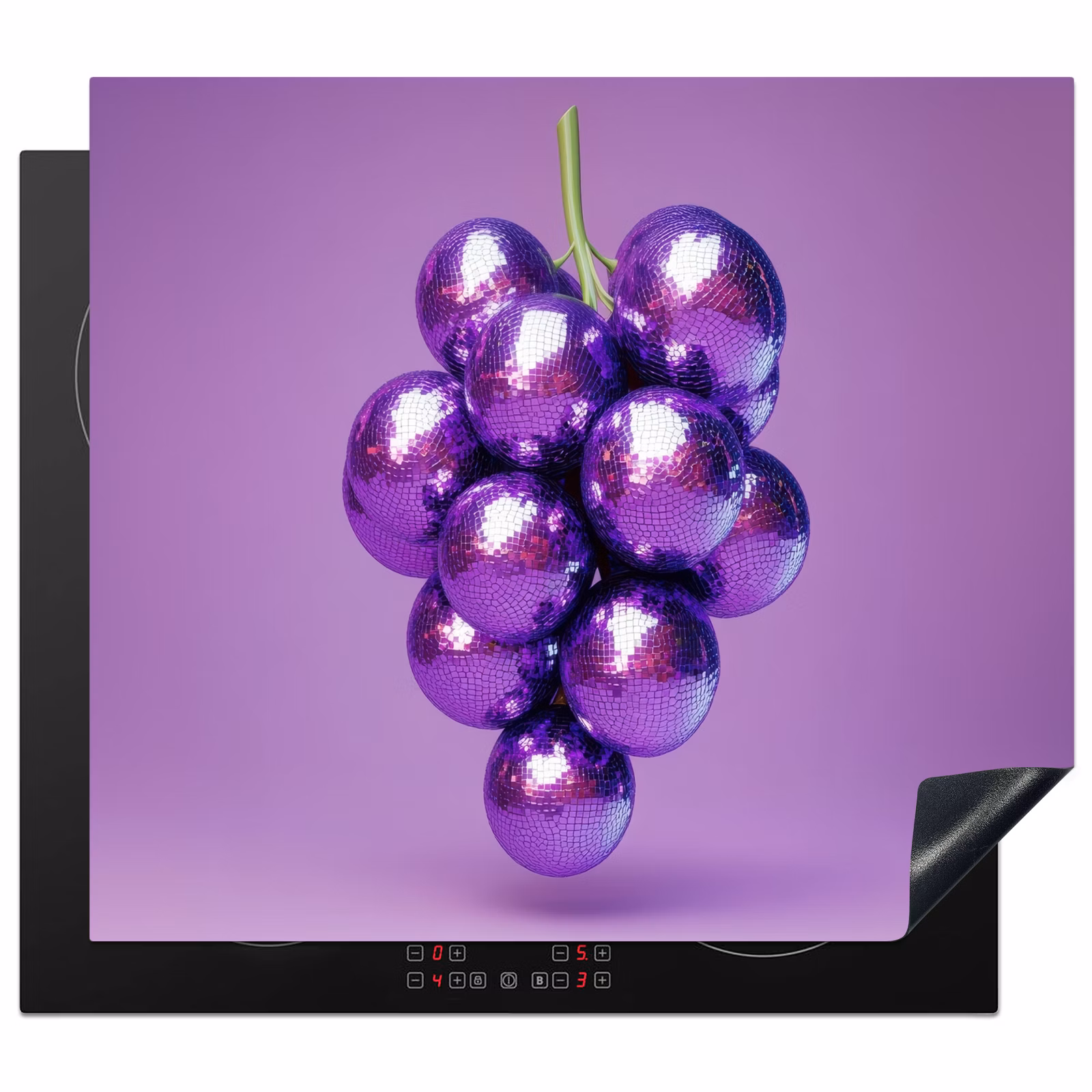 Protection plaque induction - Raisin - Disco - Paillettes - Violet — 1