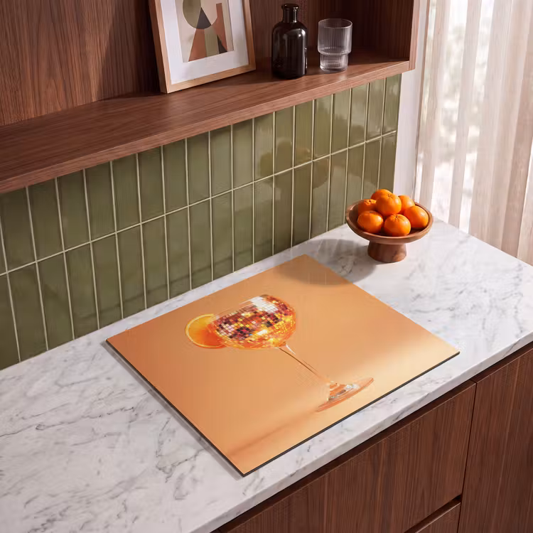 Protection plaque induction - Boisson - Orange - Paillettes - Disco — 4