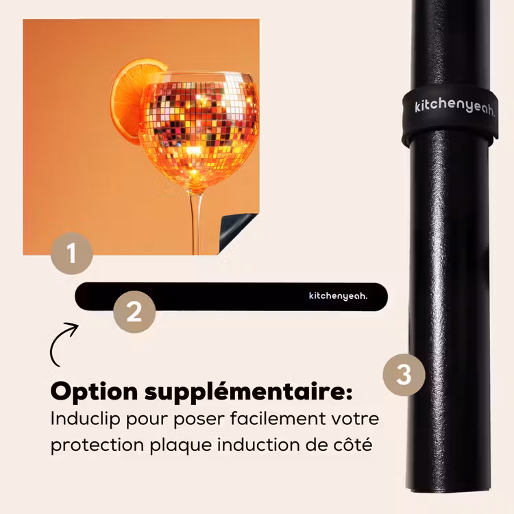 Protection plaque induction - Boisson - Orange - Paillettes - Disco — 8