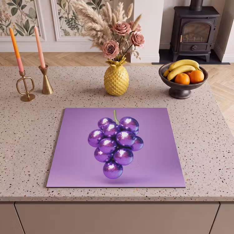 Protection plaque induction - Raisin - Disco - Paillettes - Violet — 3