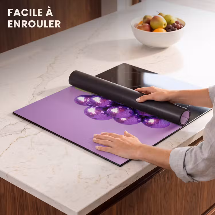 Protection plaque induction - Raisin - Disco - Paillettes - Violet — 6
