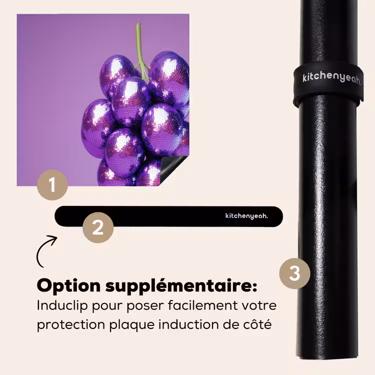 Protection plaque induction - Raisin - Disco - Paillettes - Violet — 8