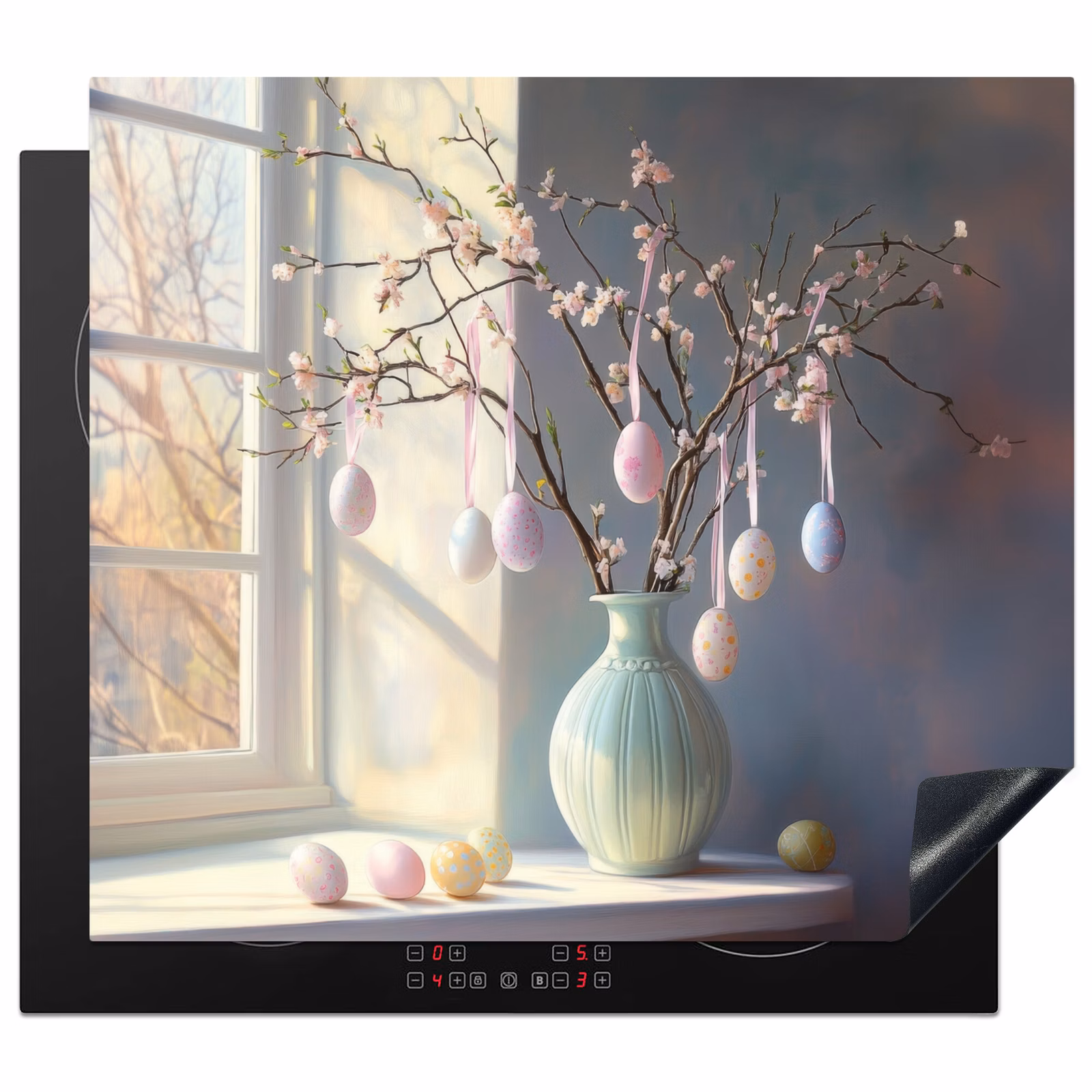 Protection plaque induction - Nature morte - Vase - Branche de Pâques — 1