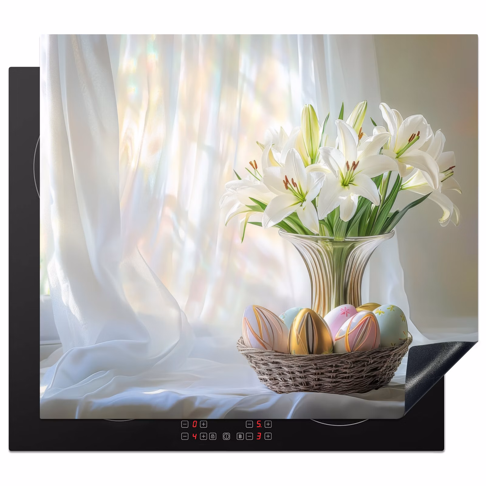 Protection plaque induction - Vase - Oeufs - Fleurs — 1