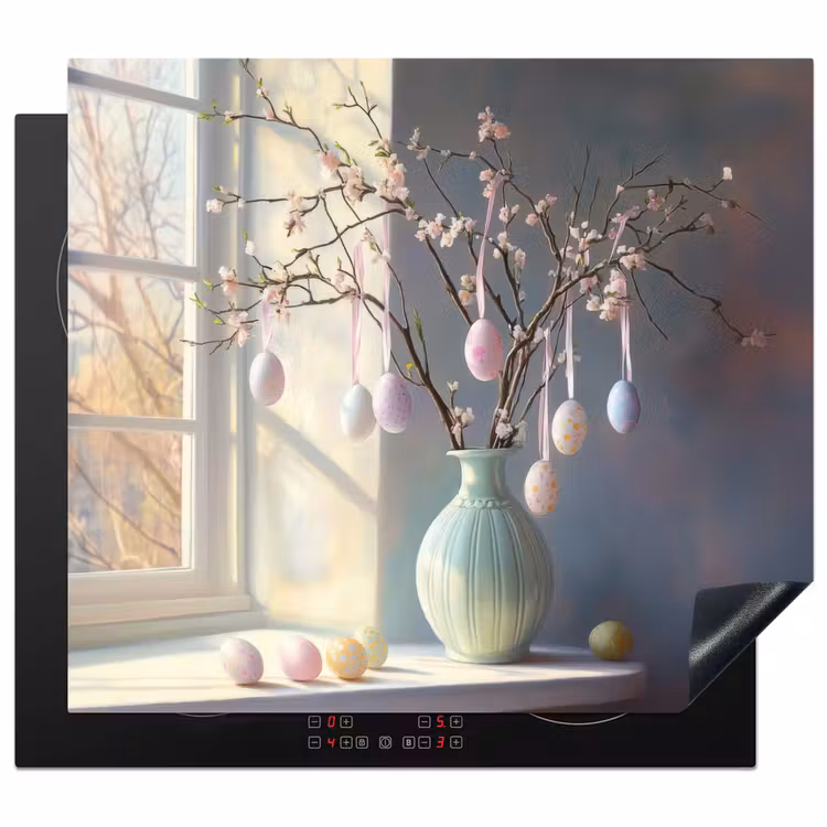 Protection plaque induction - Nature morte - Vase - Branche de Pâques — 1