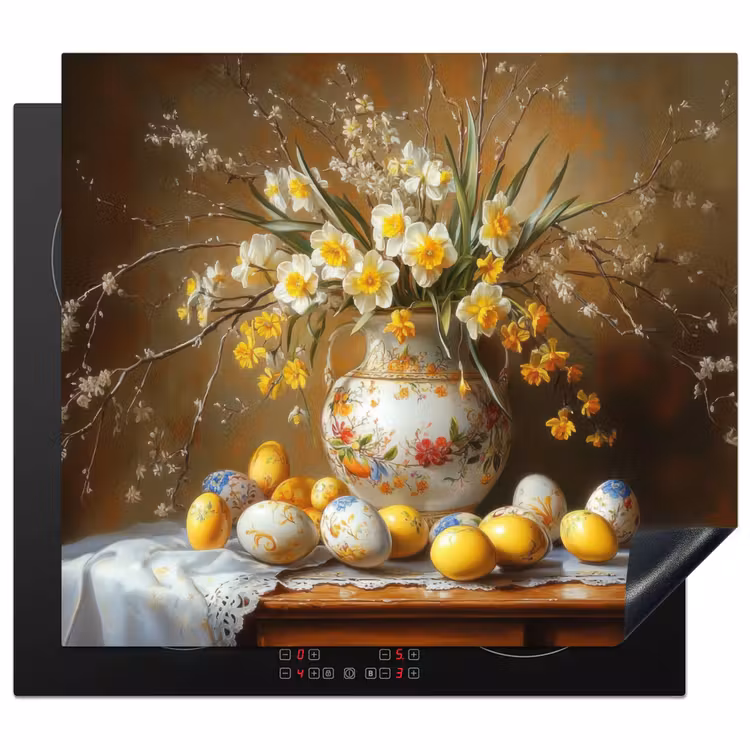 Protection plaque induction - Oeufs de Pâques - Nature morte - Vase — 1