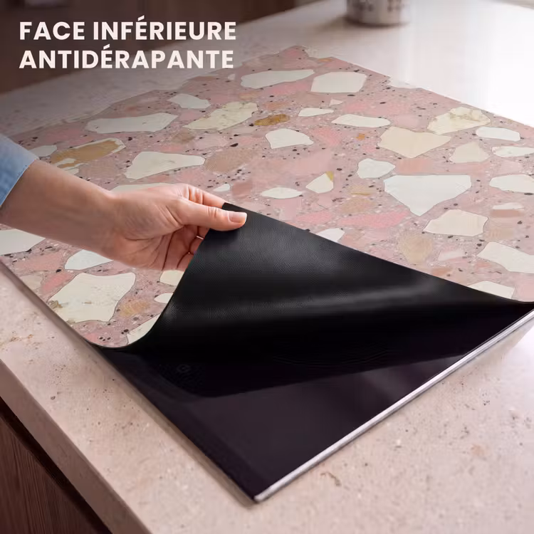 Protection plaque induction - Rose - Décoration - Pierres - Terrazzo — 7