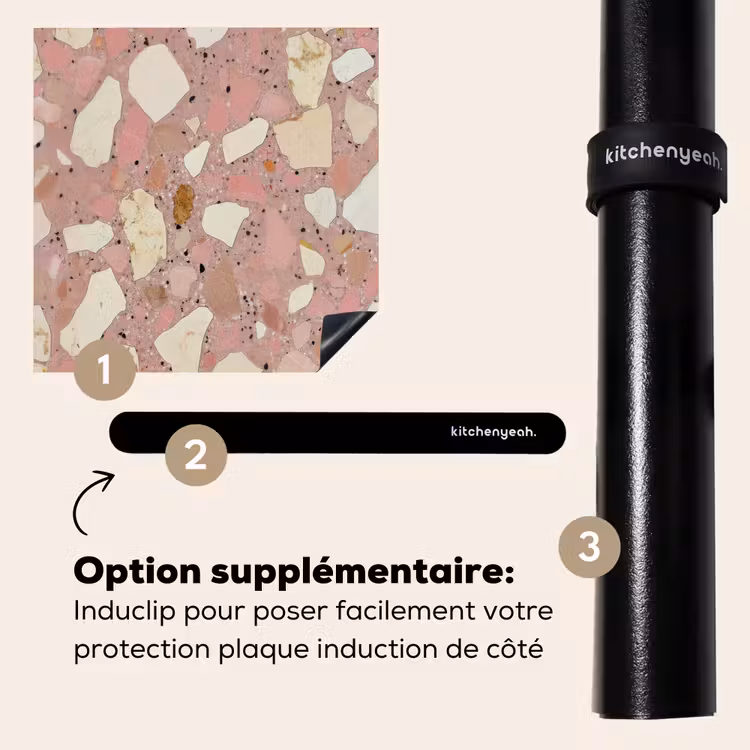 Protection plaque induction - Rose - Décoration - Pierres - Terrazzo — 8