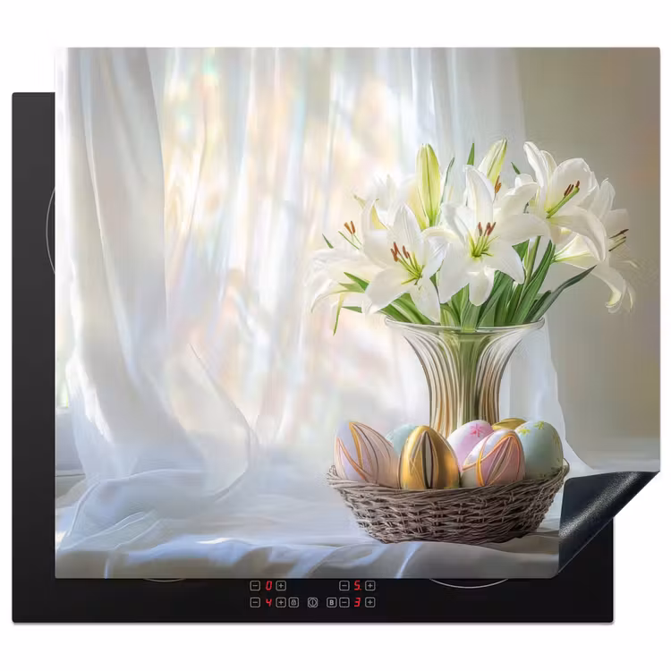 Protection plaque induction - Vase - Oeufs - Fleurs — 1