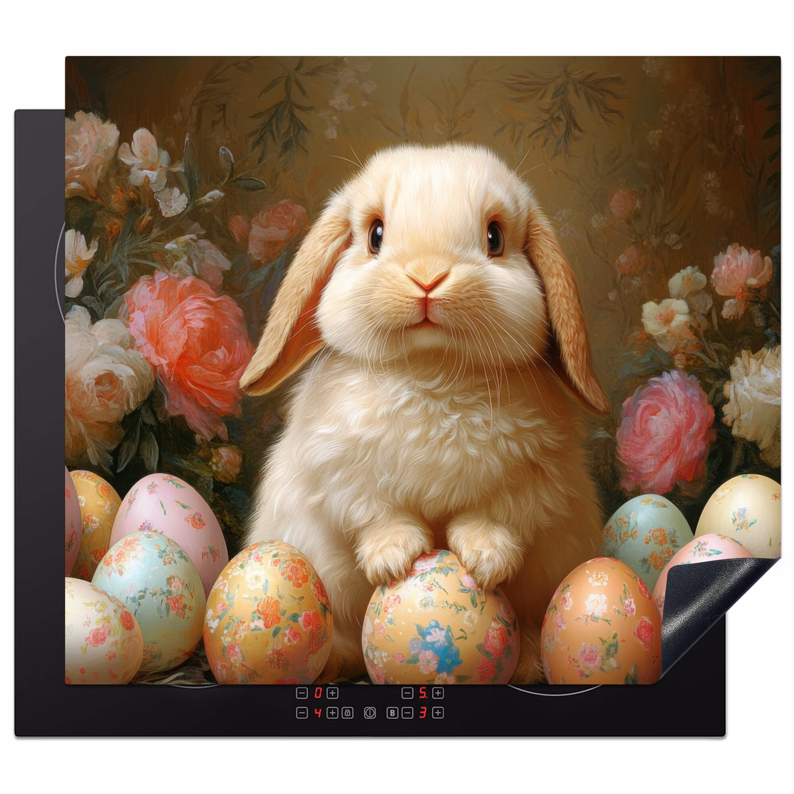 Protection plaque induction - Lapin - Oeufs de Pâques - Nature morte — 1