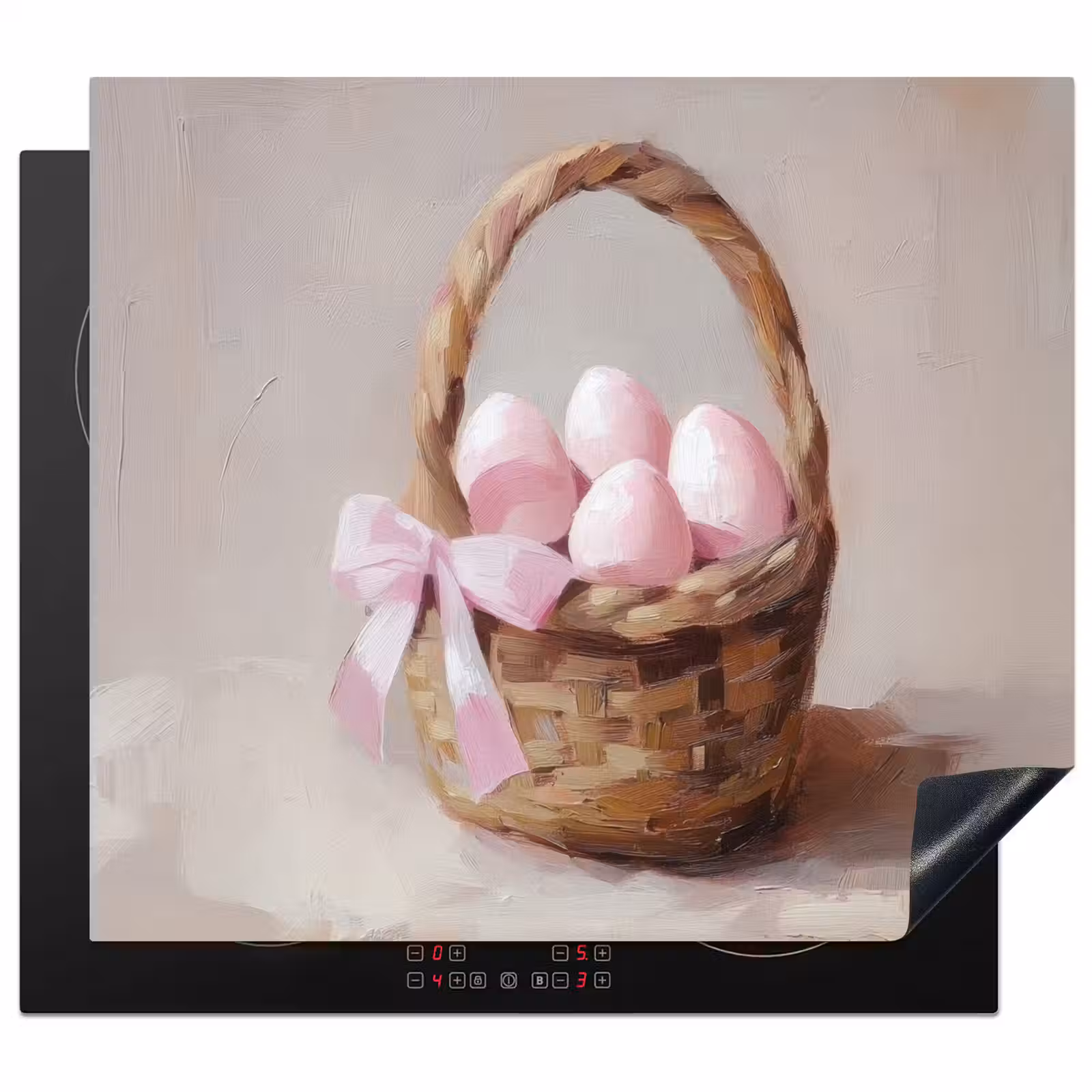Protection plaque induction - Panier - Oeufs - Rose — 1