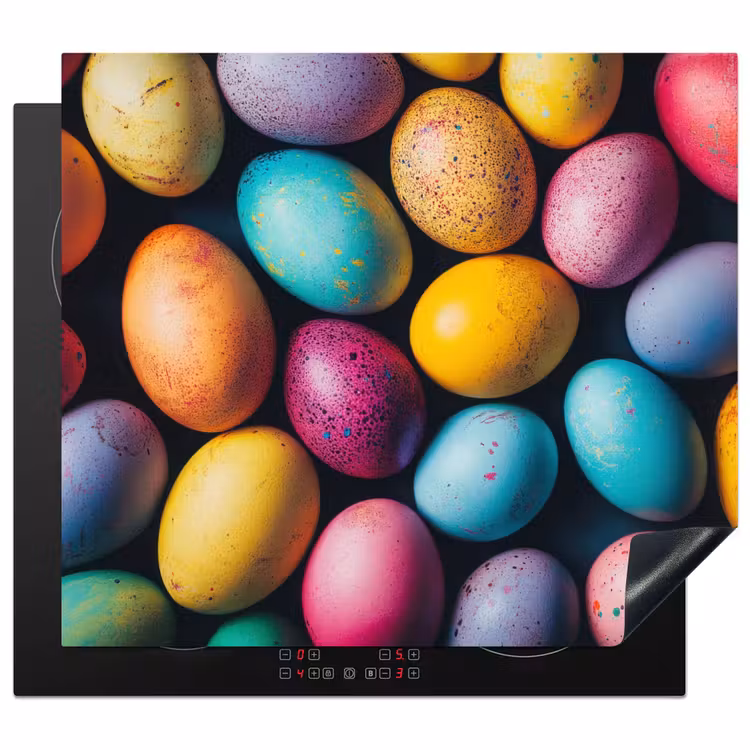 Protection plaque induction - Coloré - Œufs de Pâques - Éclaboussures — 1