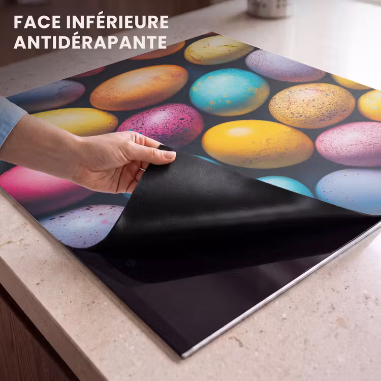 Protection plaque induction - Coloré - Œufs de Pâques - Éclaboussures — 7
