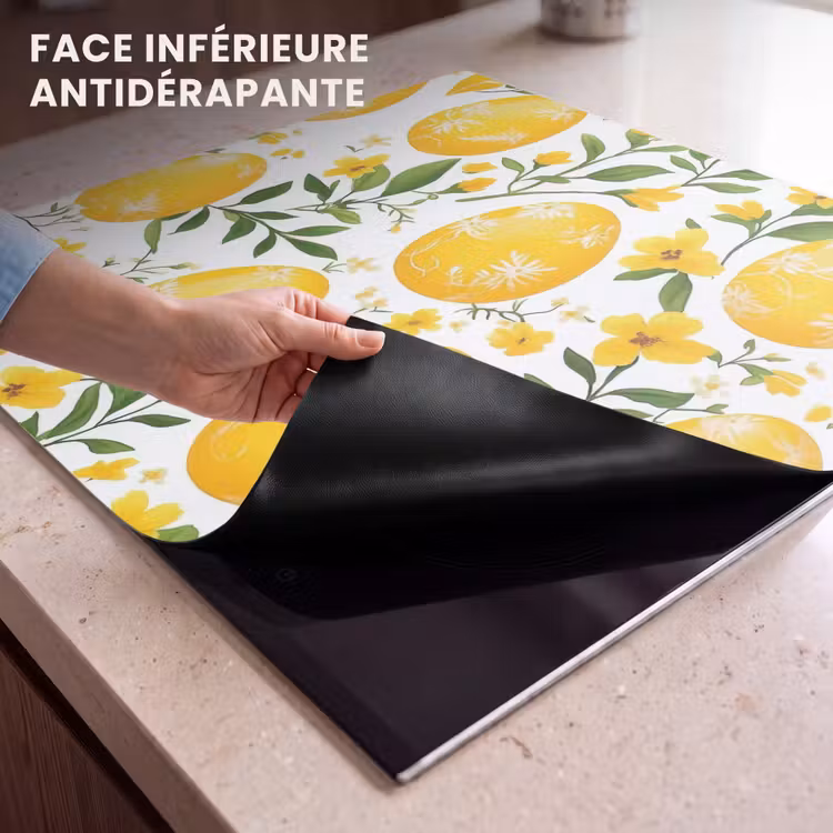 Protection plaque induction - Fleurs - Oeufs de Pâques - Jaune — 7