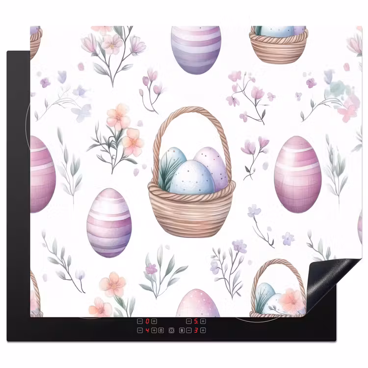 Protection plaque induction - Fleurs - Oeufs de Pâques - Patron — 1
