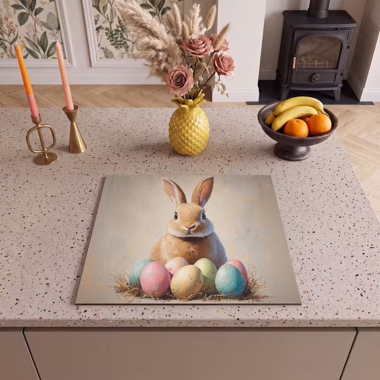 Protection plaque induction - Lapin de Pâques - Pastel - Oeufs — 3