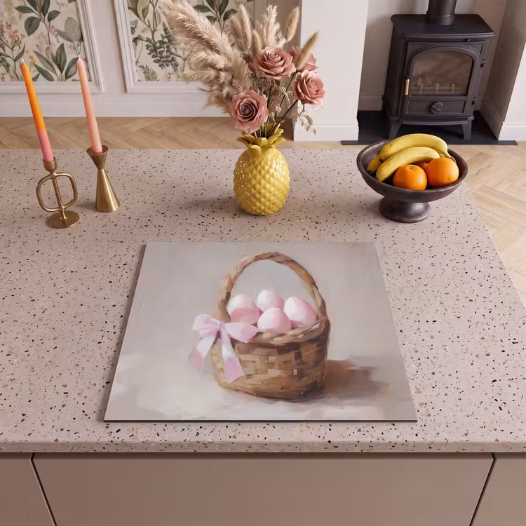 Protection plaque induction - Panier - Oeufs - Rose — 3