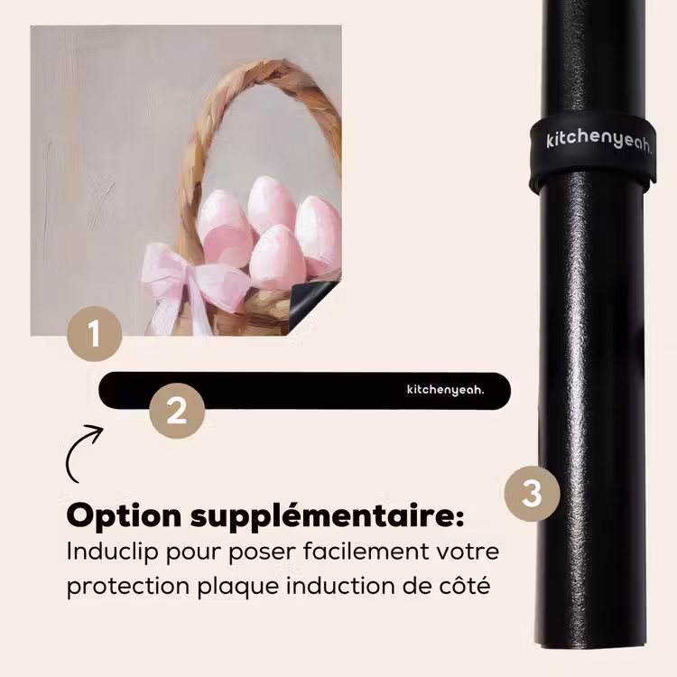 Protection plaque induction - Panier - Oeufs - Rose — 8