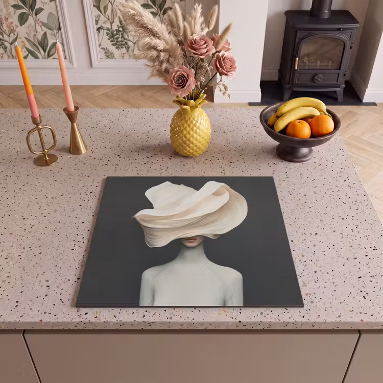 Protection plaque induction - Femme - Beige - chapeau — 3
