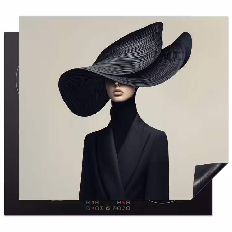 Protection plaque induction - Noir - Femme - Chapeau — 1