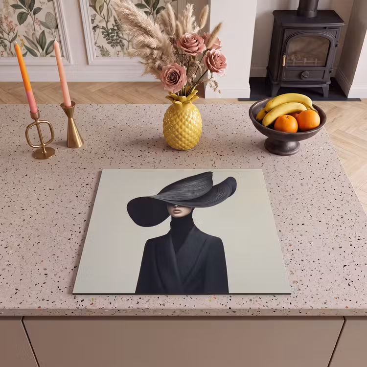 Protection plaque induction - Noir - Femme - Chapeau — 3