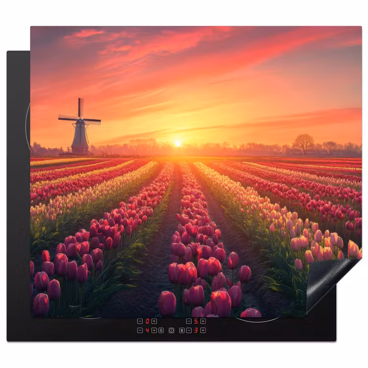 Protection plaque induction - Moulin à vent - Coucher de soleil - Paysage — 1