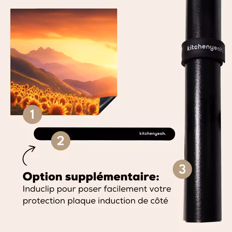 Protection plaque induction - Tournesols - Coucher de soleil - Paysage — 8