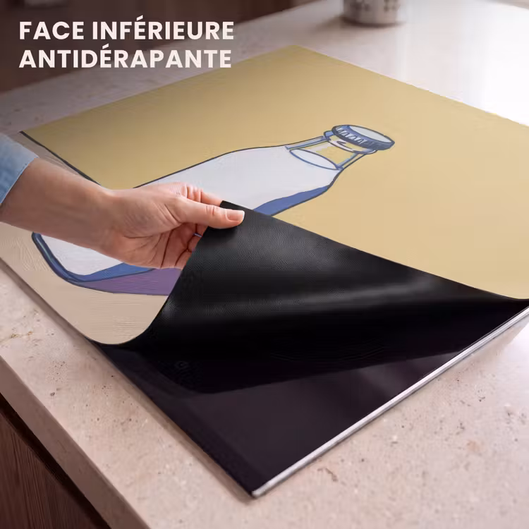 Protection plaque induction - Verres - Bouteille - Illustration - Lait — 7