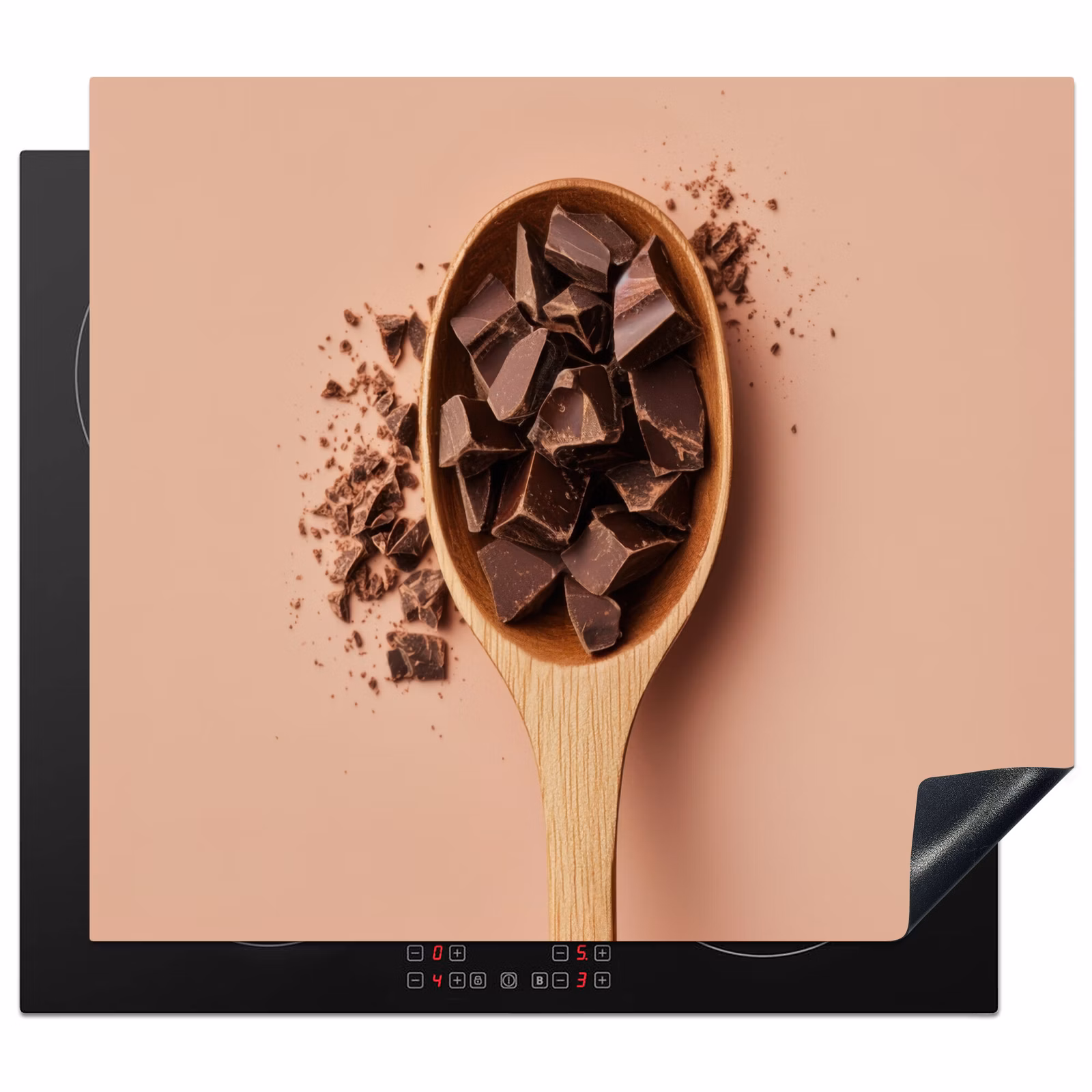 Protection plaque induction - Chocolat - Bois - Cuillère — 1