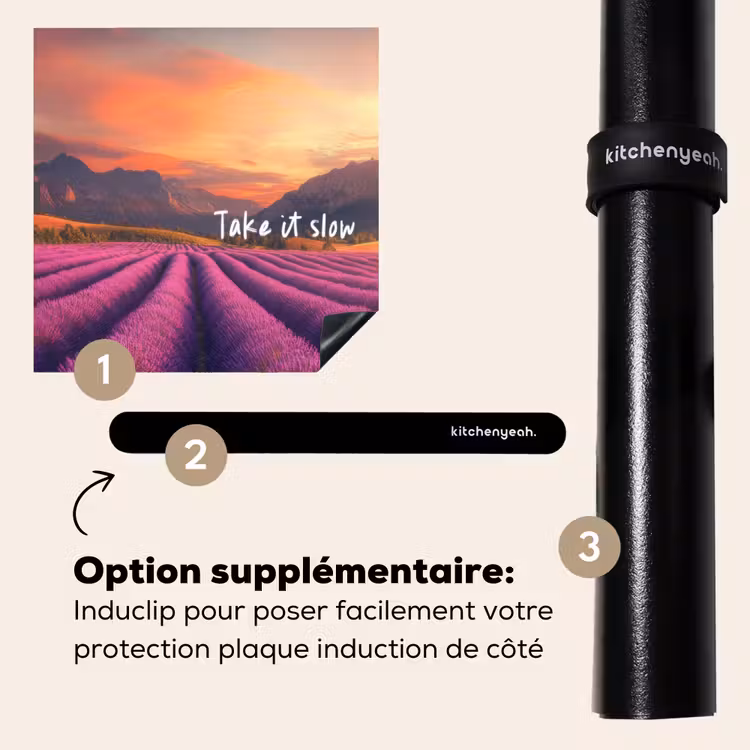 Protection plaque induction - Champ de lavande - Citation - Coucher de soleil — 8
