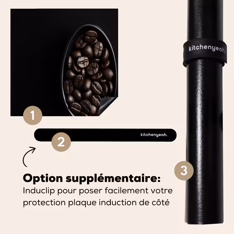 Protection plaque induction - Grains de café - Cuillère - Noir — 8