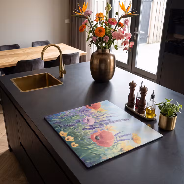 Protection plaque induction - Prairie - Fleurs - Coloré — 2