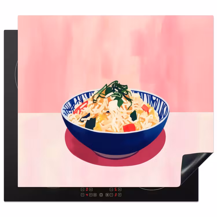Protection plaque induction - Riz - Illustration - Bol - Légumes — 1