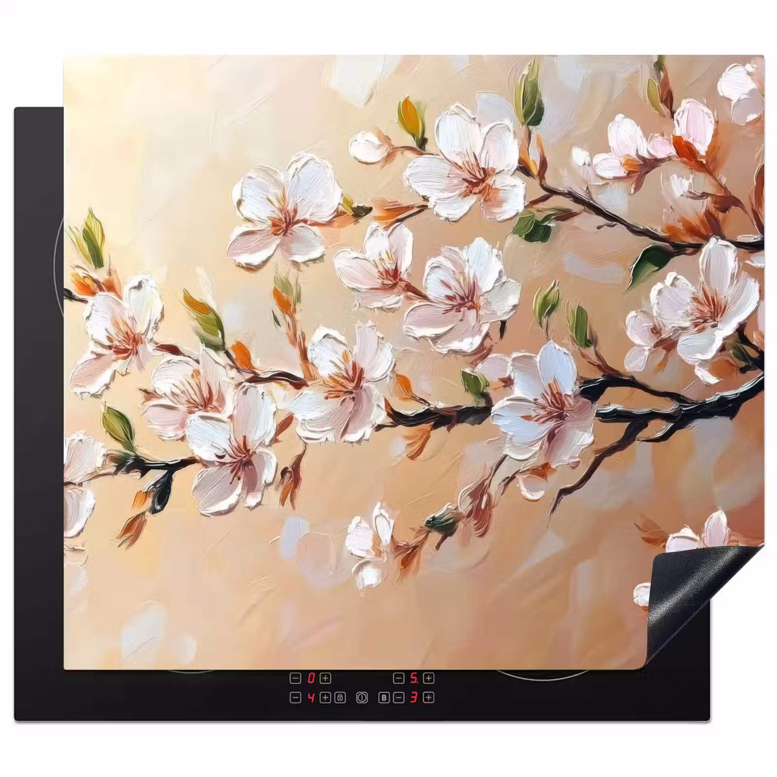 Protection plaque induction - Branches fleuries - Pittoresque - Rose — 1